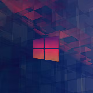 Windows 11 Dark Red Geometric