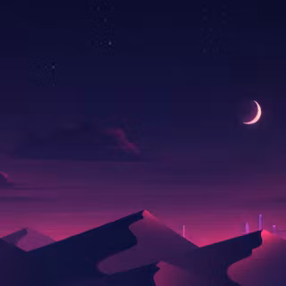 Purple Desert Night City