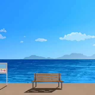 A Peaceful Day At The Pixel Beach