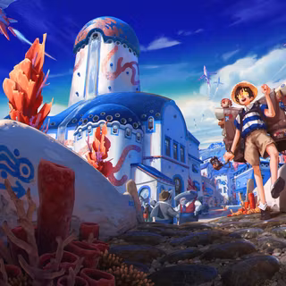 Fantasy Island Town Illustration