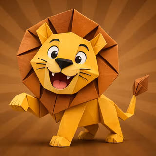 Origami Lion