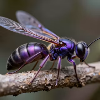 Poison purple wasp 