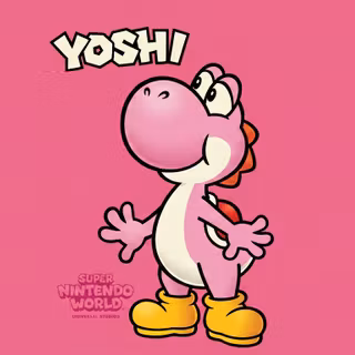 Pink Yoshi | Super Mario World™ Desktop Wallpaper [2K]