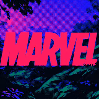 Marvel Logo Retro Halftone Jungle