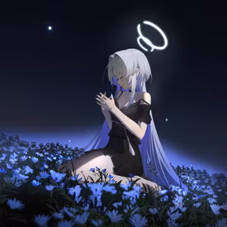 Anime Girl Silent Prayer