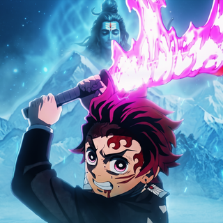 Demon Slayer Tanjiro x Mahadev Epic Desktop Wallpaper