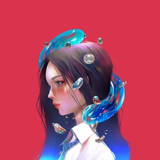 Artistic Girl Portrait Illustration Style