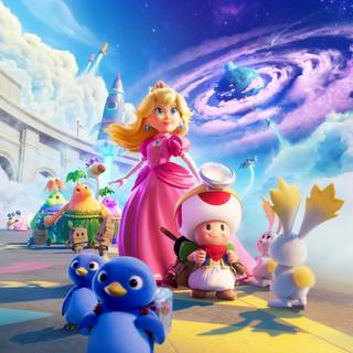 Princess Peach Captain Toad Penguins Super Mario Galaxy Movie