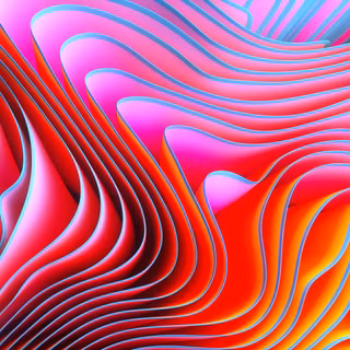 Layered Colorful Wave Shapes