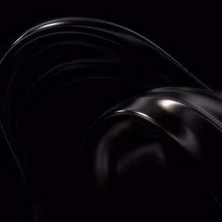 Black Minimalist Fluid Flow Abstract