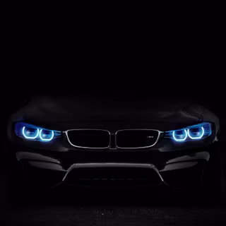 Black Bmw M8 Horror Eyes Desktop Wallpaper