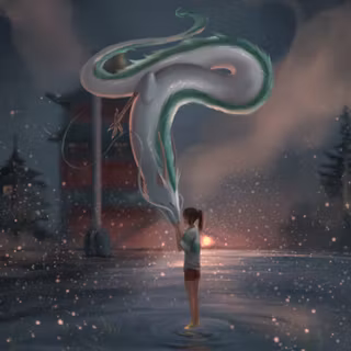 Spirited Away Chihiro And Haku Dragon