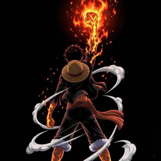 Monkey D Luffy Fire Fist Dark Anime