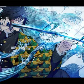 Giyu Tomioka the water Hashira from  Demon Slayer 4k wallpaper