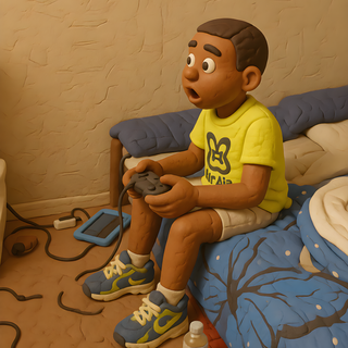 Playing video games in my bedroom