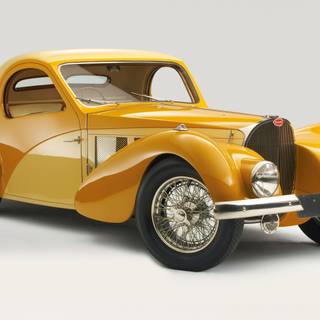 Rare, Iconic Yellow Bugatti Type 57 Pre-War Car