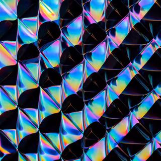 Abstract Iridescent Holographic Grid