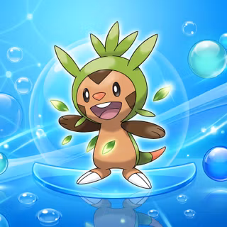 Frutiger Aero Chespin | Pokémon™ Desktop Wallpaper [2K]
