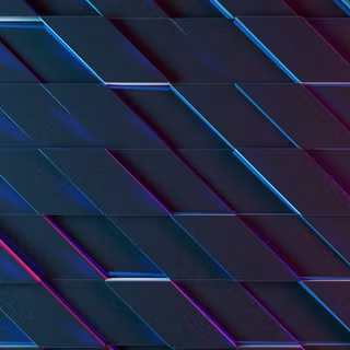Geometric Rectangles With Neon Purple & Blue Lighting