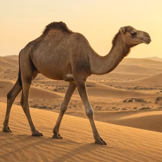 Dromedary Camel In Desert