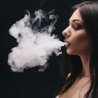 Smoke Girl Dark Hairs