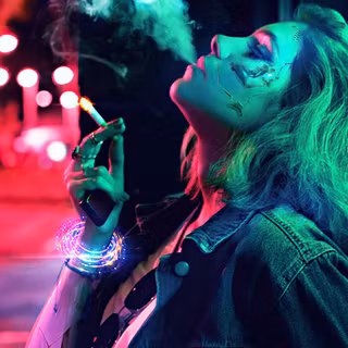No Smoking Cyborg Girl