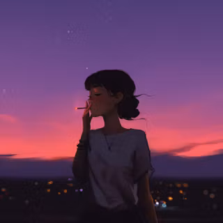 Lofi Girls Smoking Evening And Chillin