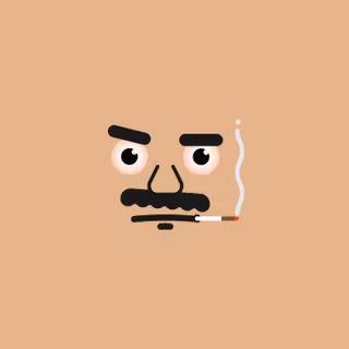 Minimal Illustration Of An Uncle Smoke