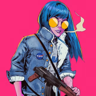 Women Abstract With Ak74 Gun