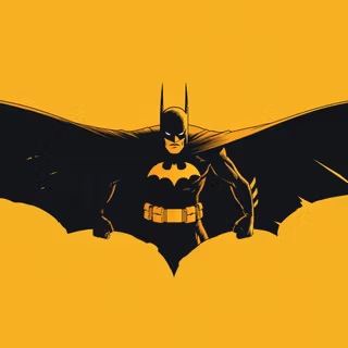 DC Comics Batman Silhouette Orange