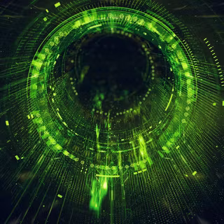 Black Green Circle