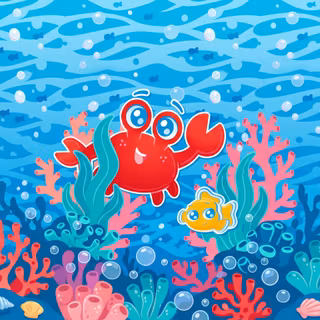 Sea Friends | Kippo™ Desktop Wallpaper [2K]