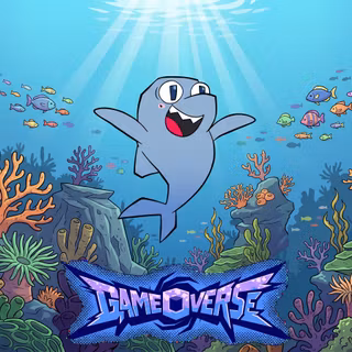 Flappers the Dolphin | GAMEOVERSE™ Desktop Wallpaper [2K]