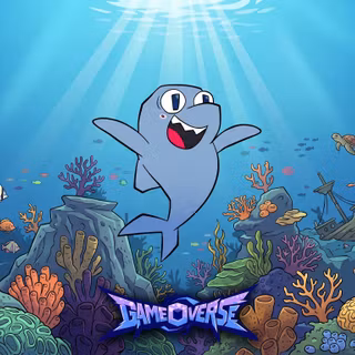 Flappers the Dolphin | GAMEOVERSE™ Desktop Wallpaper [2K] (2)