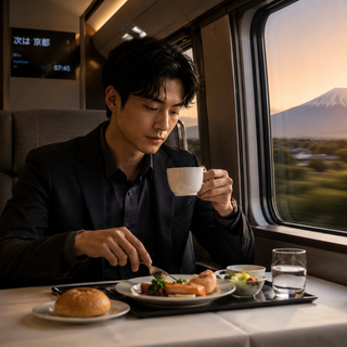 Dinner in the train 