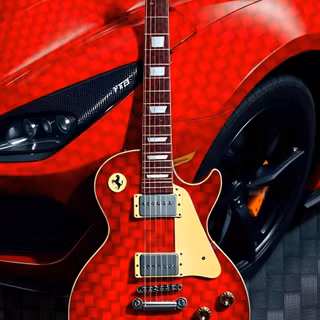Custom Ferrari Carbon Fiber Les Paul Guitar 
