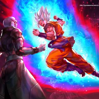 Hit vs Goku Super saiyan Blue Kaioken x's 20 wallpaper from the universe 6 vs universe 7 tournament fight 4K