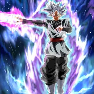 Goku  black  autonomous UItra instinct  mastered outfit black and white 