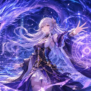 Beautiful anime sorcer