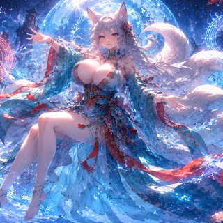 Mystical fox Anime GIrl