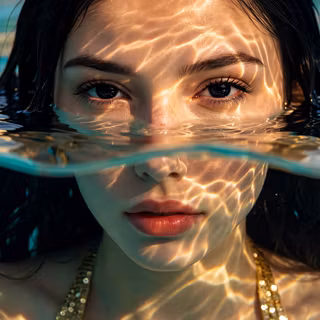 Refreshing Summer Water Girl Portrait