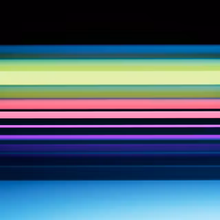 Rainbow Neon Lines Dark Minimal Abstract