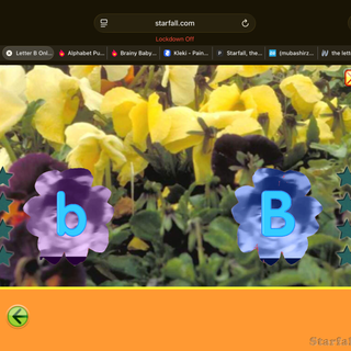Starfall the letters to the B