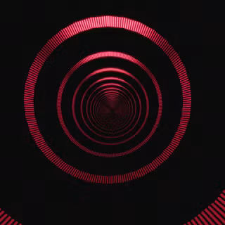 Red Neon Spiral Tunnel Dark Abstract