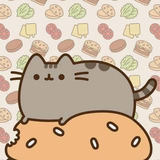 pushen on a burger