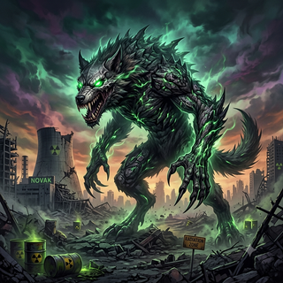 Nuclear Radioactive Black Wolf