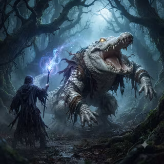 White Alligator Spell on Intruder