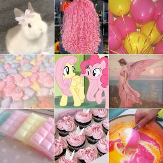 Pinkie Pie and Fluttershy MoodBoard