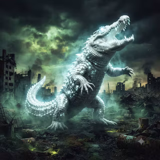 Nuclear Radioactive White Alligator