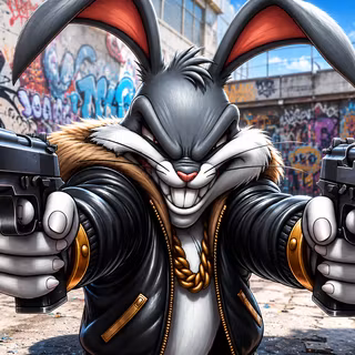 Bugs Bunny with Guns